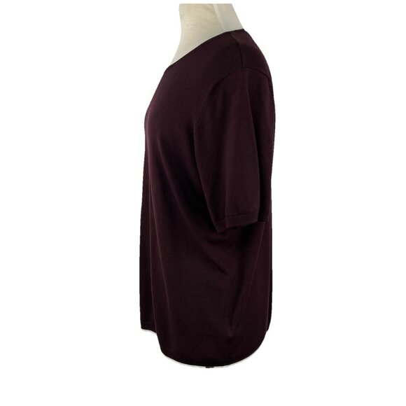 Lauren Ralph Lauren 1X Sweater Set Purple 2 Pc Cardigan Top Classic Career Silk - Picture 10 of 14